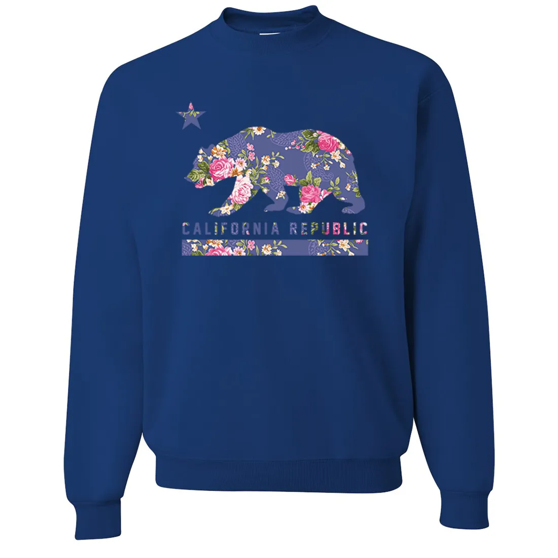 California Republic Paisley Flower Bear Crewneck Sweatshirt