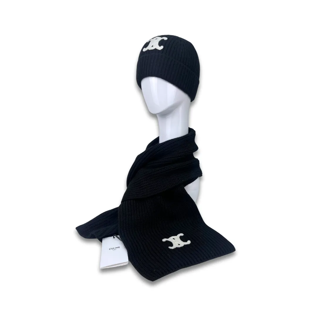 Celine Triomphe Seamless Cashmere Beanie