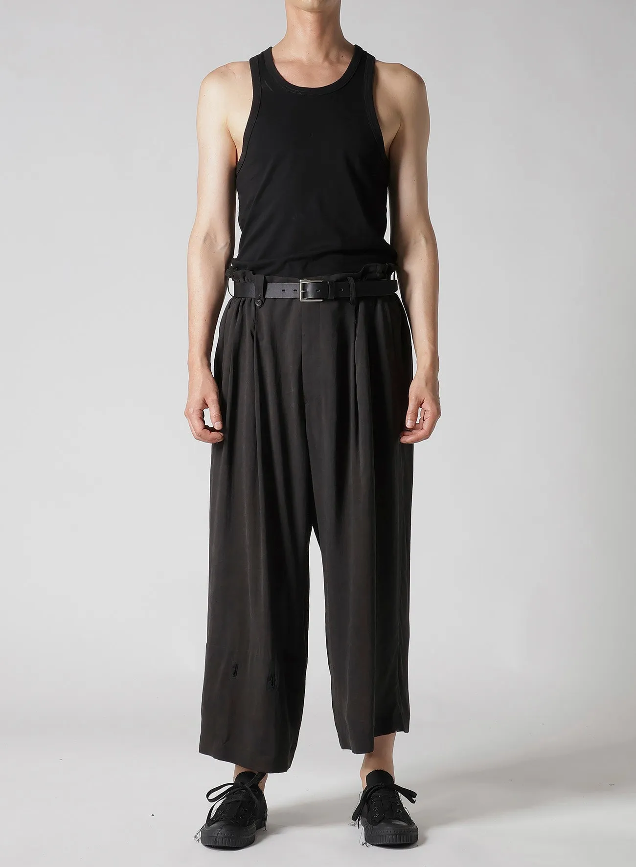 CELLULOSE OZONE PANELED HEM WIDE PANTS