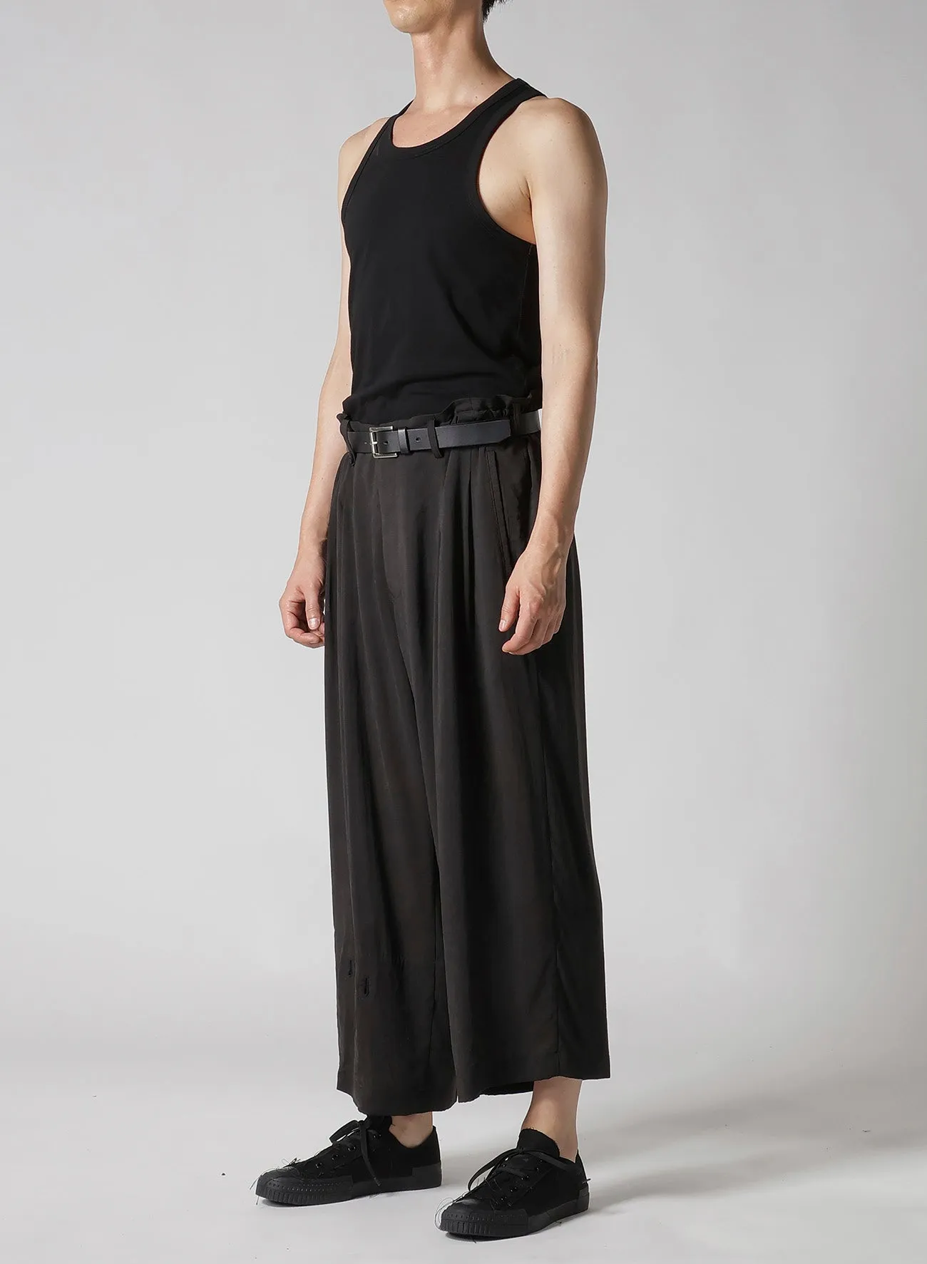 CELLULOSE OZONE PANELED HEM WIDE PANTS