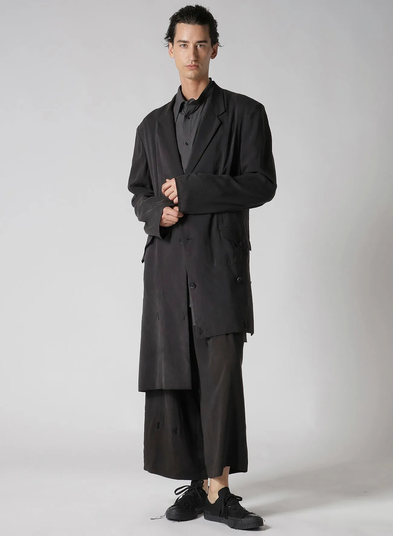 CELLULOSE OZONE PANELED HEM WIDE PANTS