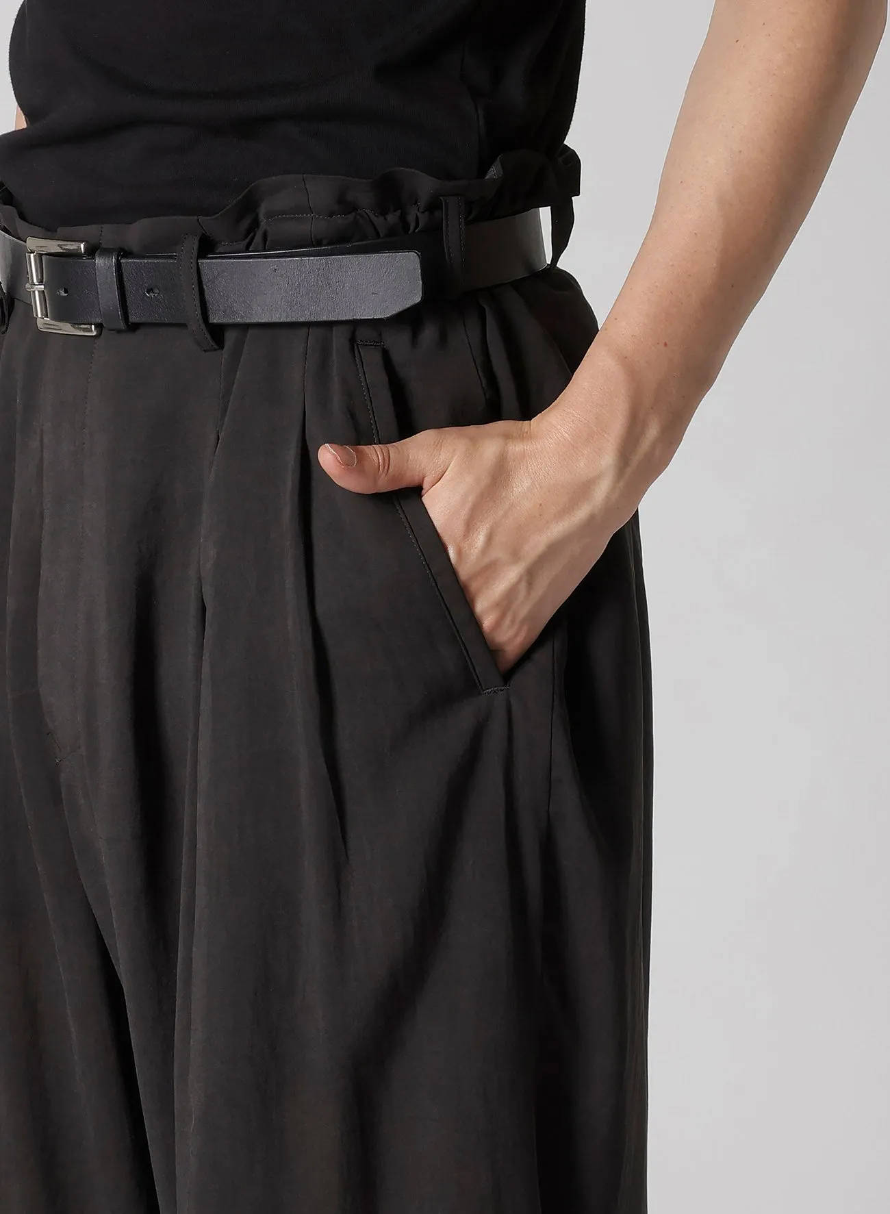 CELLULOSE OZONE PANELED HEM WIDE PANTS