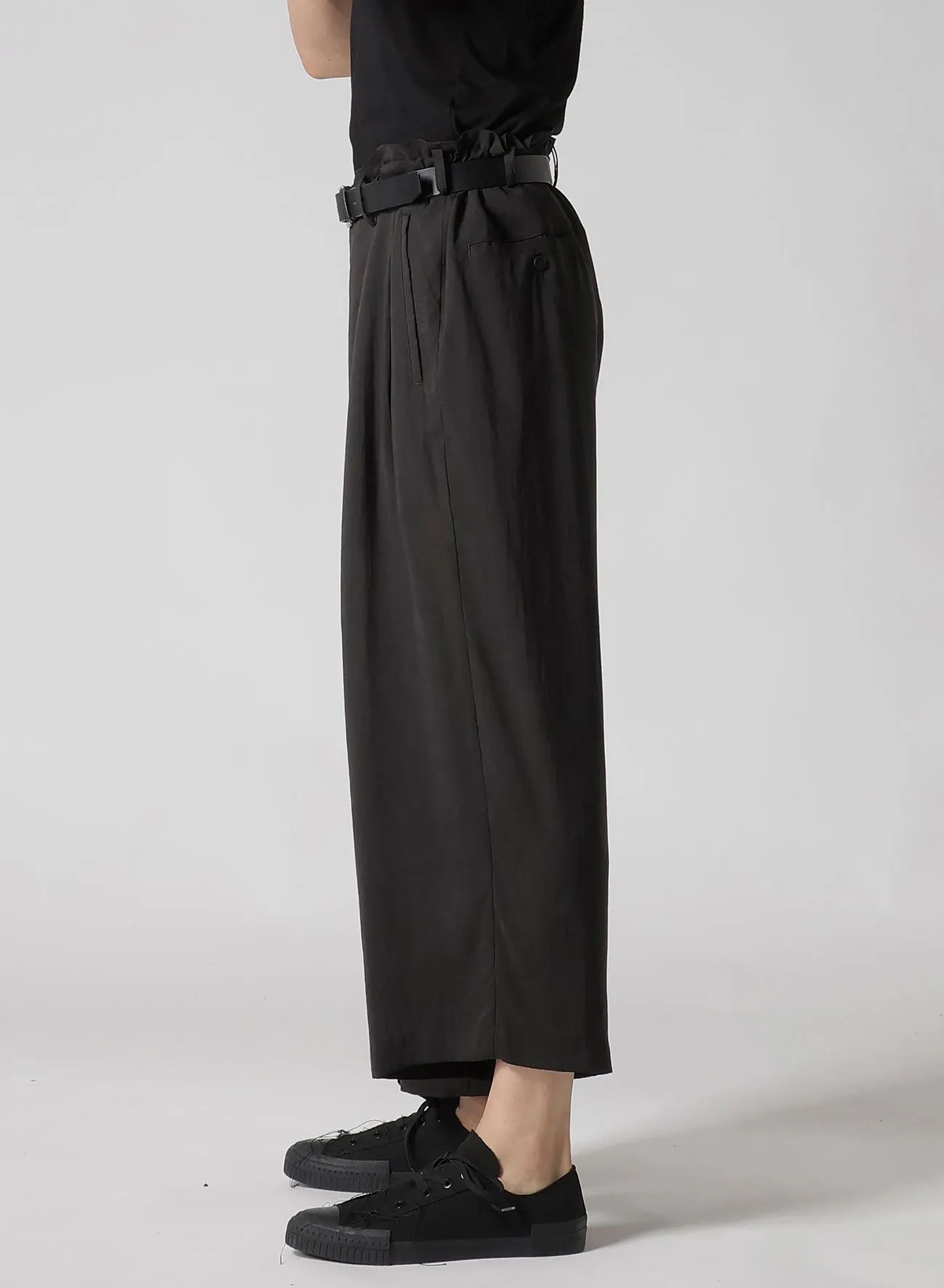 CELLULOSE OZONE PANELED HEM WIDE PANTS