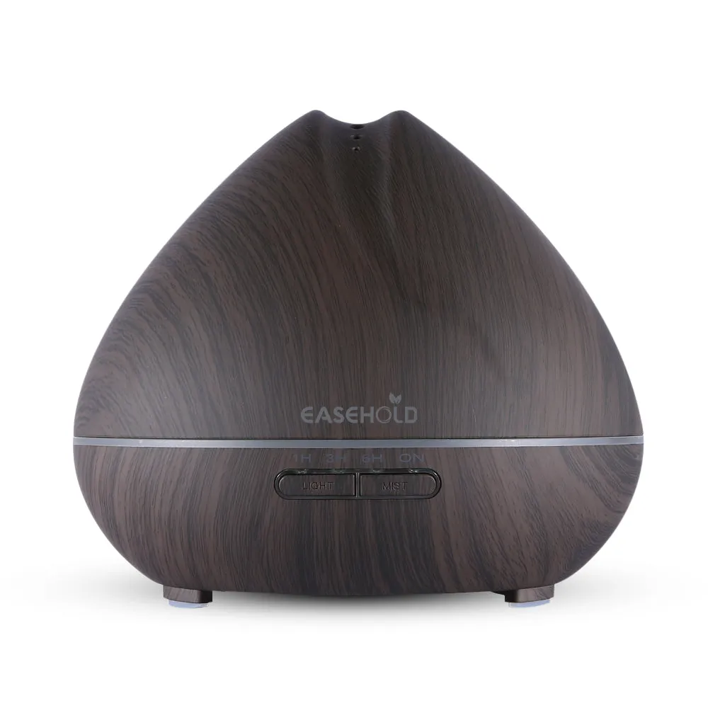 Changing LED Lights 400ml  Ultrasonic Air Humidifier/Aroma Essential Oil Diffuser with Wood Grain
