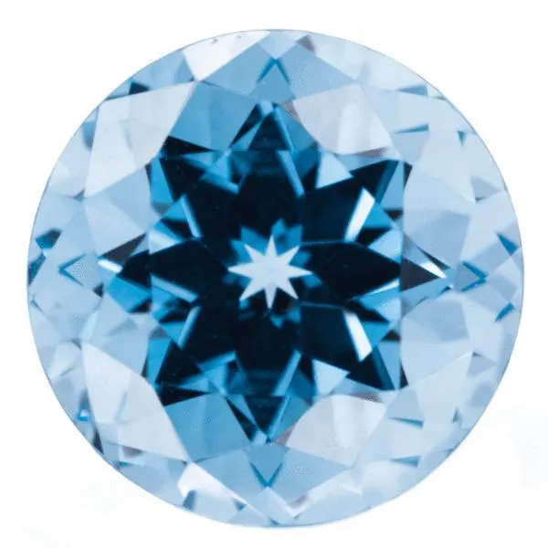 Chatham Lab-Grown Round Aqua Blue Spinel Stone Size