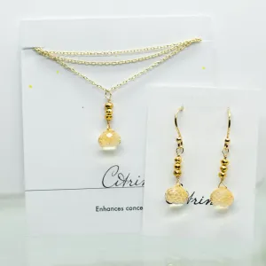 Citrine Gold Raindrop Set