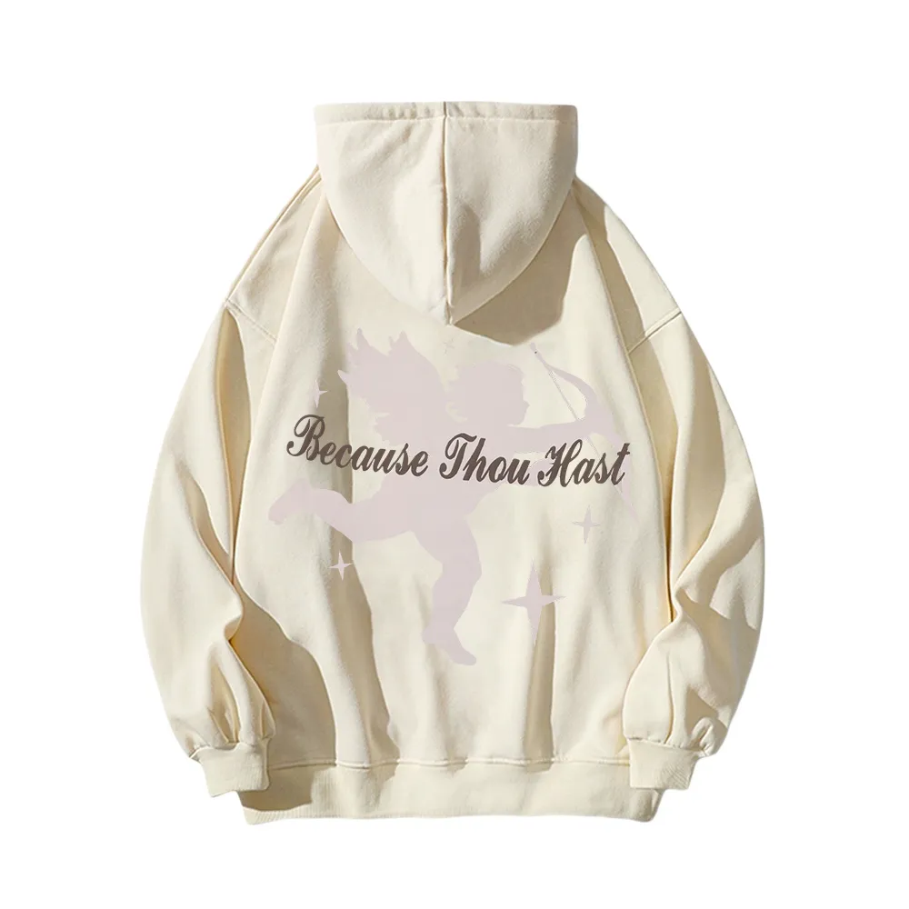 Classic Cupid Print Hoodie