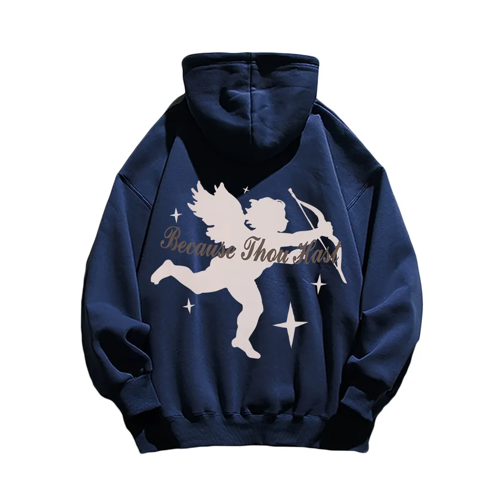 Classic Cupid Print Hoodie