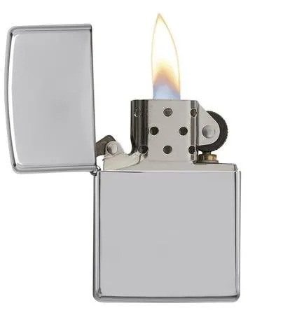 Classic high polish silver chrome Zippo lighter (fuel NOT included)
