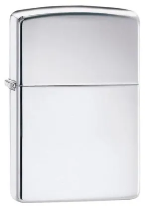 Classic high polish silver chrome Zippo lighter (fuel NOT included)