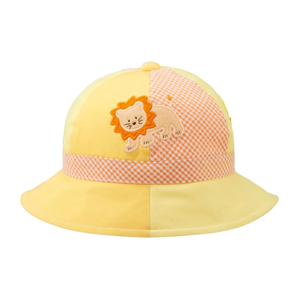 Classic MIKI HOUSE Bear Gingham Patchwork Hat (UV Protection)