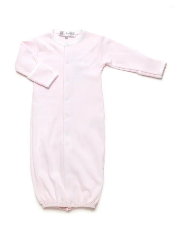 Classic Pima Converter Gown | Lt Pink Mini Stripe
