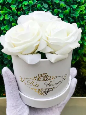 Classic White Roses - White Box