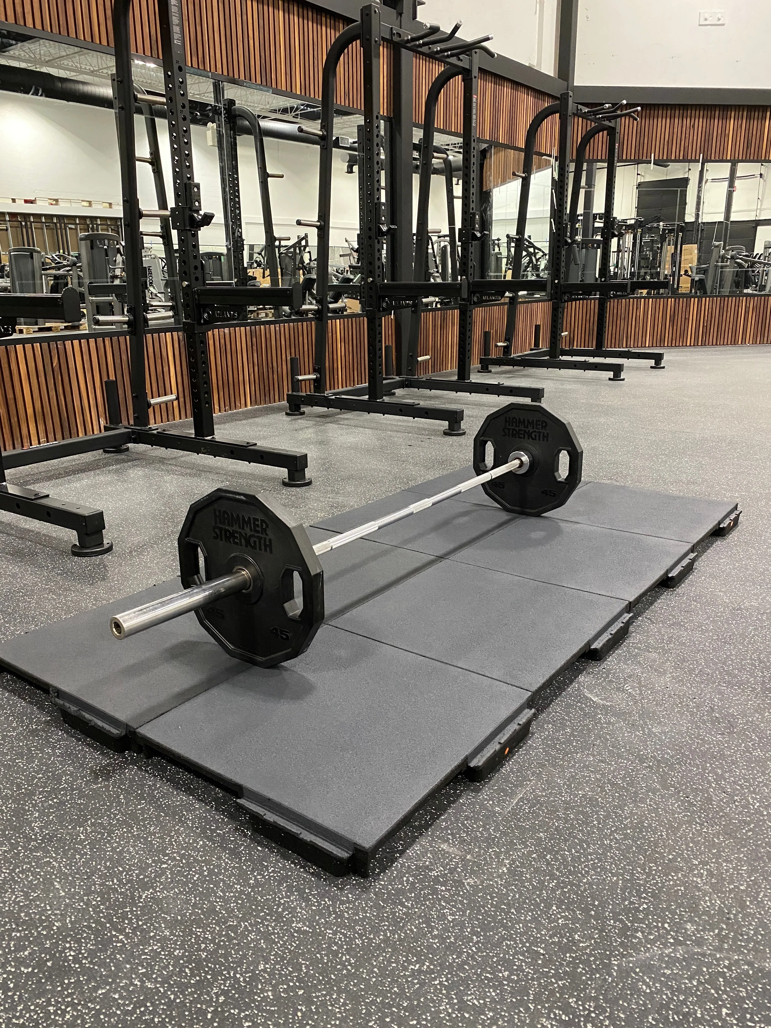 Commercial Fitness Rubber Floor Tile, remnants, 70mm, 24" x 24"