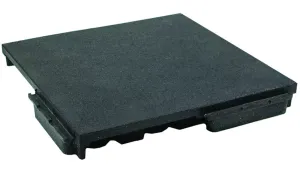 Commercial Fitness Rubber Floor Tile, remnants, 70mm, 24" x 24"