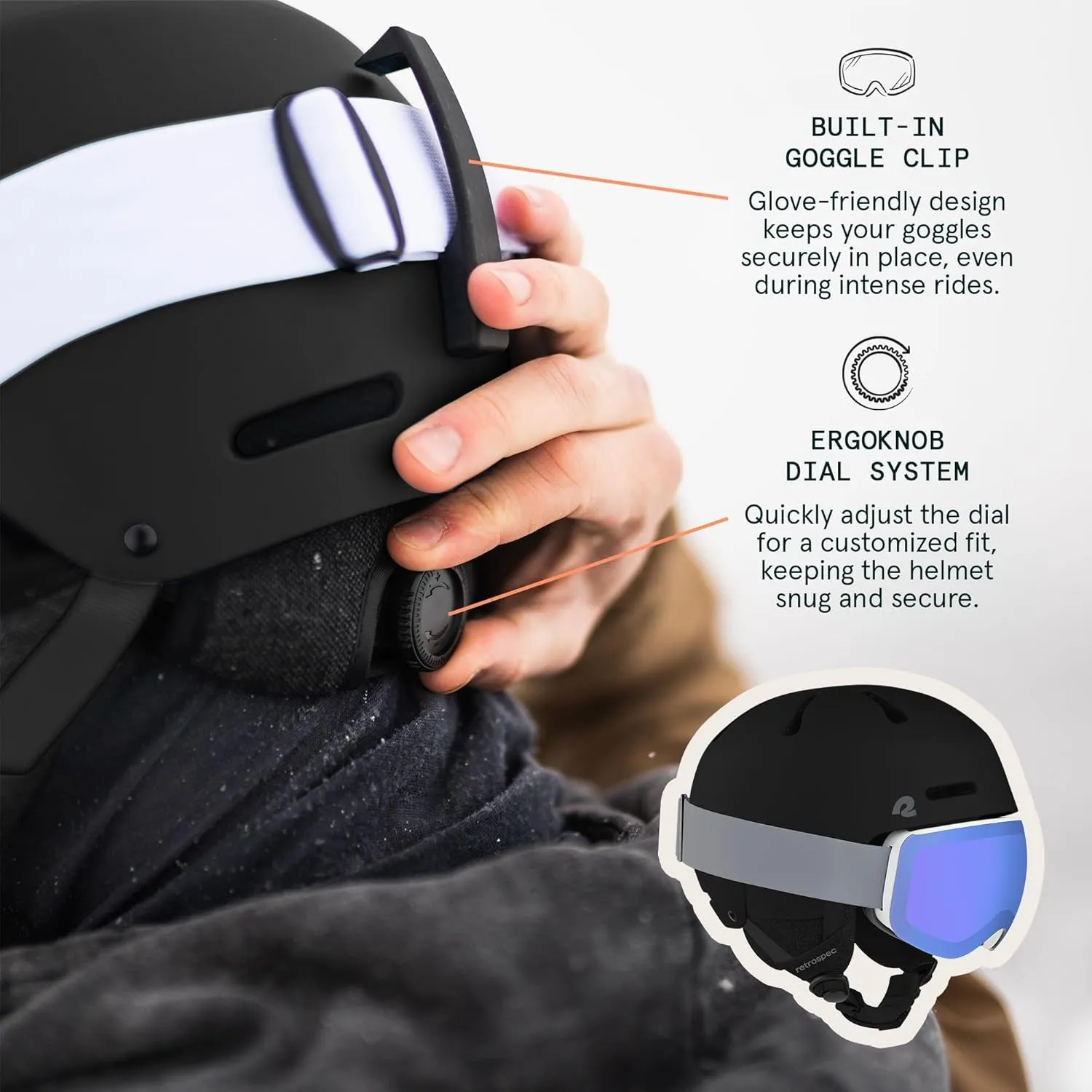 Comstock Ski Helmet - Snowboard Helmet for Adults & Youth - Adjustable Fit Snow Helmet with Protective Shell and Breathable Vents for Men, Women, Boys & Girls