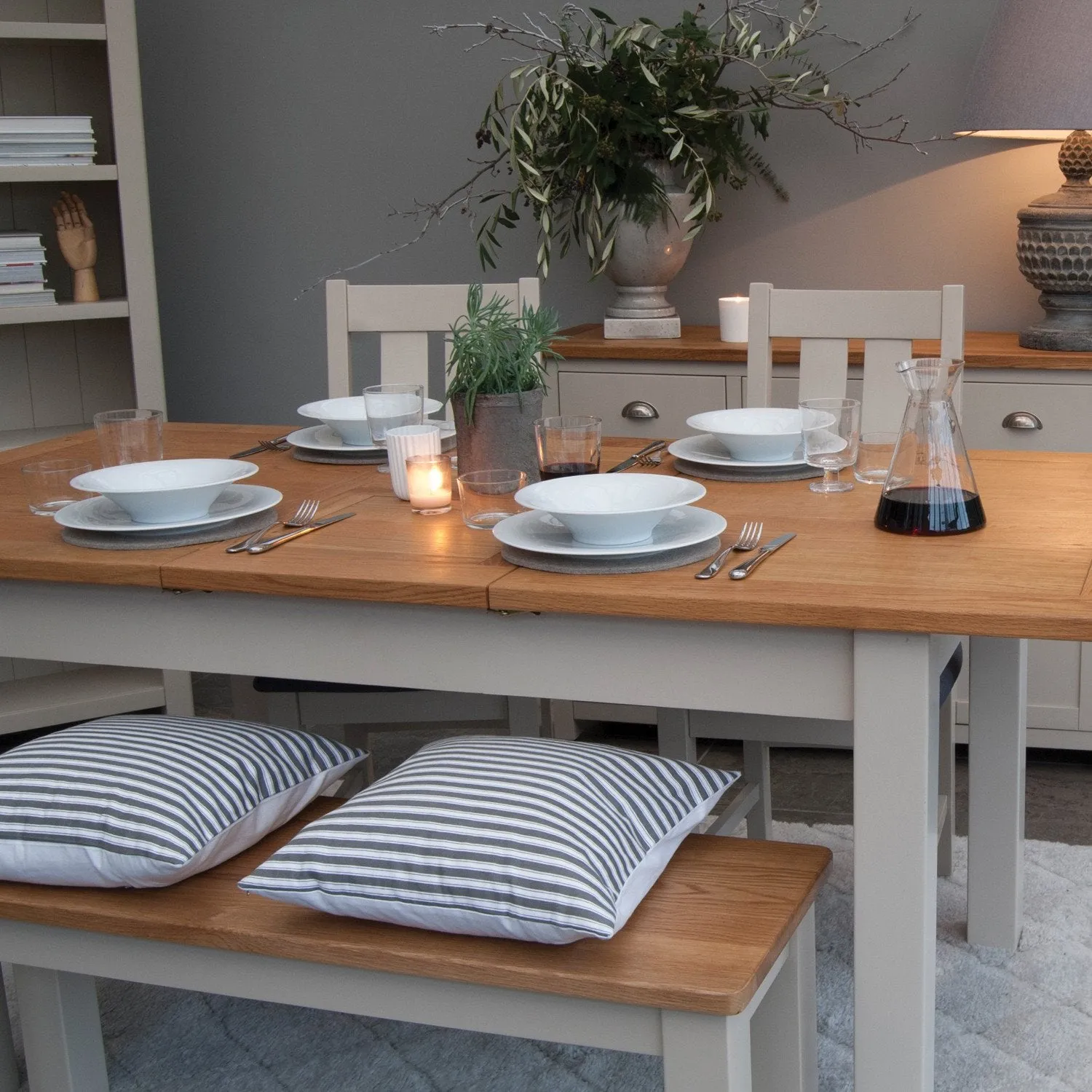 Cottage Lamp Table With Drawer Oak