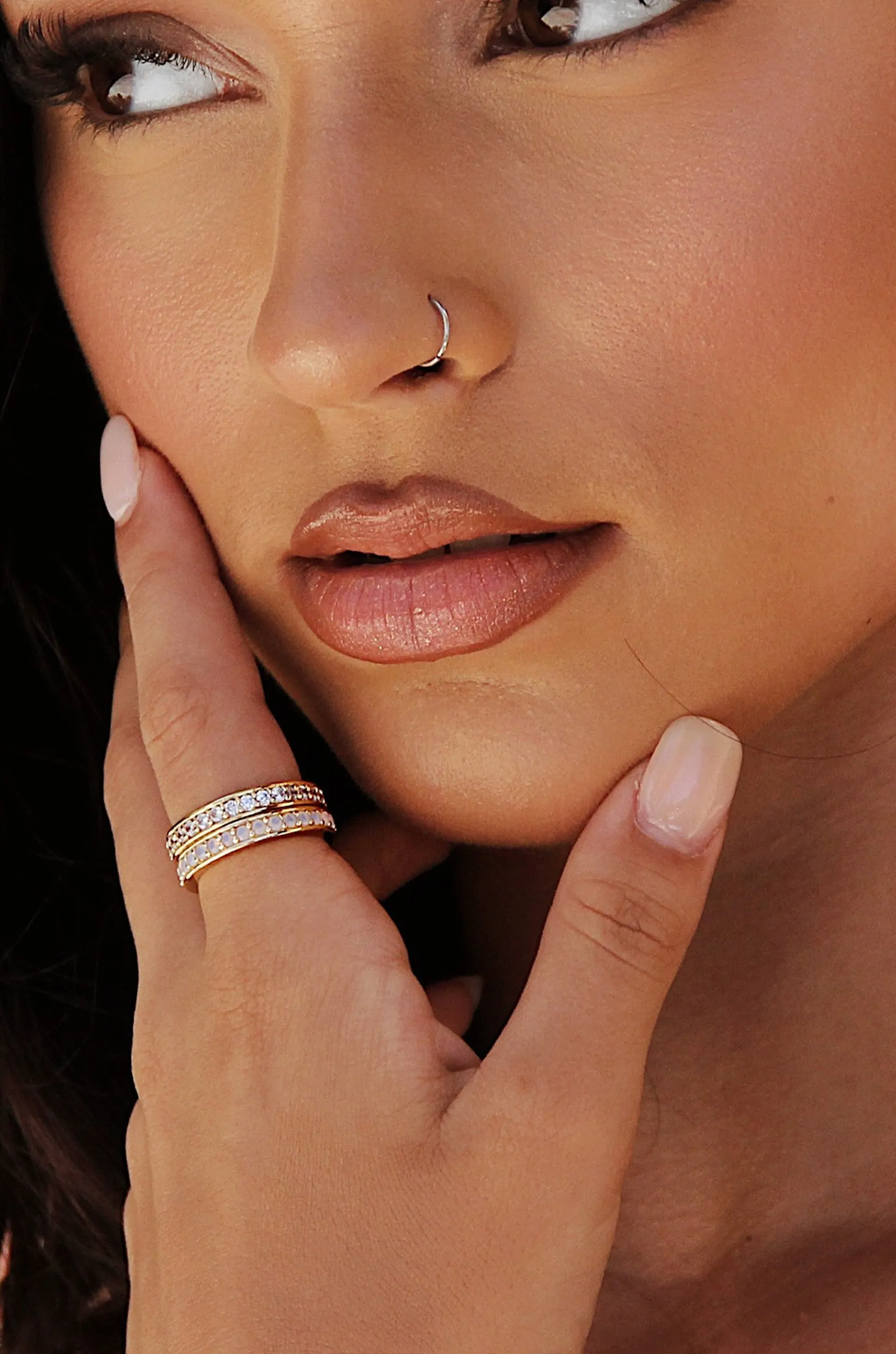 Crystal Band Ring Set