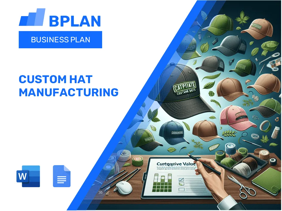 Custom Hat Manufacturing Business Plan