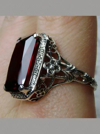 D64, Art Nouveau Ring, Cushion Cut Gemstone, Vintage Style Jewelry, Design#D64