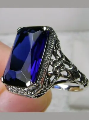 D64, Art Nouveau Ring, Cushion Cut Gemstone, Vintage Style Jewelry, Design#D64