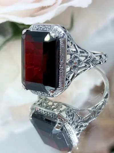 D64, Art Nouveau Ring, Cushion Cut Gemstone, Vintage Style Jewelry, Design#D64