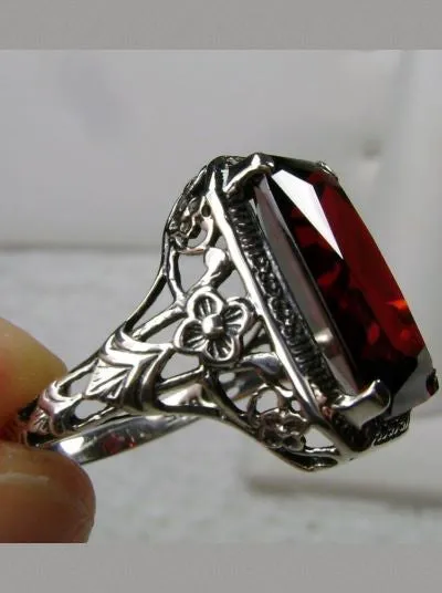 D64, Art Nouveau Ring, Cushion Cut Gemstone, Vintage Style Jewelry, Design#D64