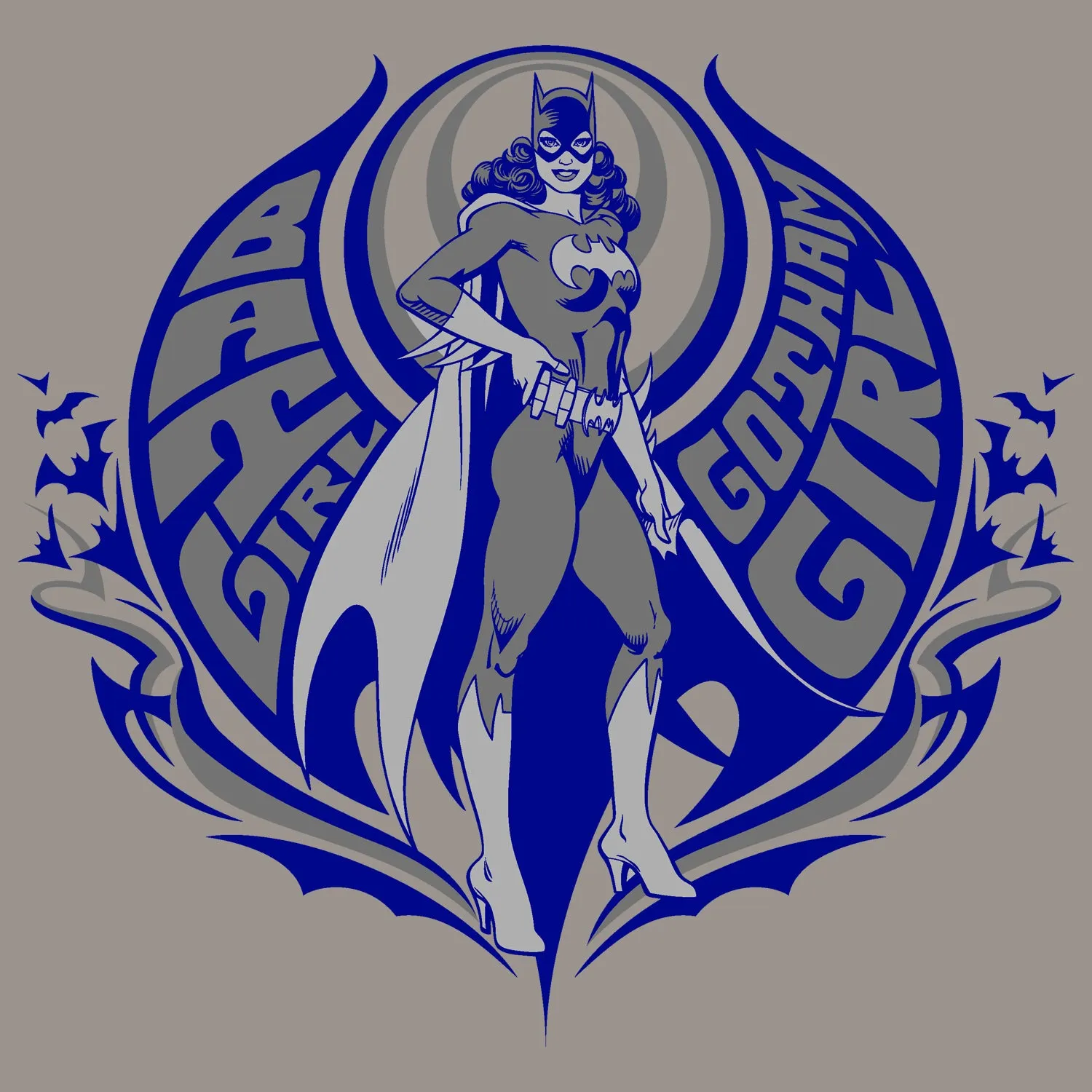 DC Comics Batgirl Gotham Girl Official Women's T-shirt (Sports Grey)