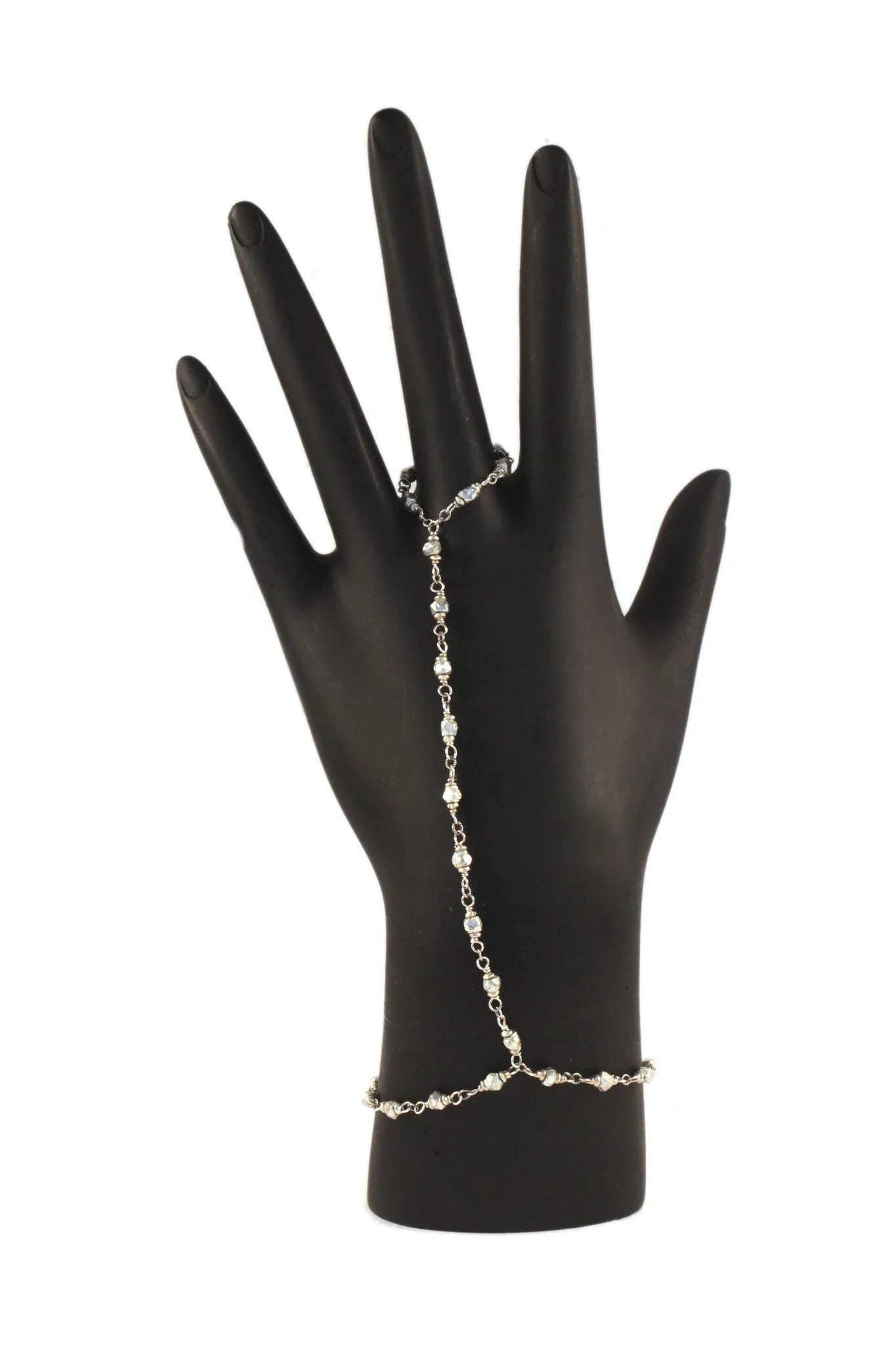 Delicate Beaded Finger Bracelet