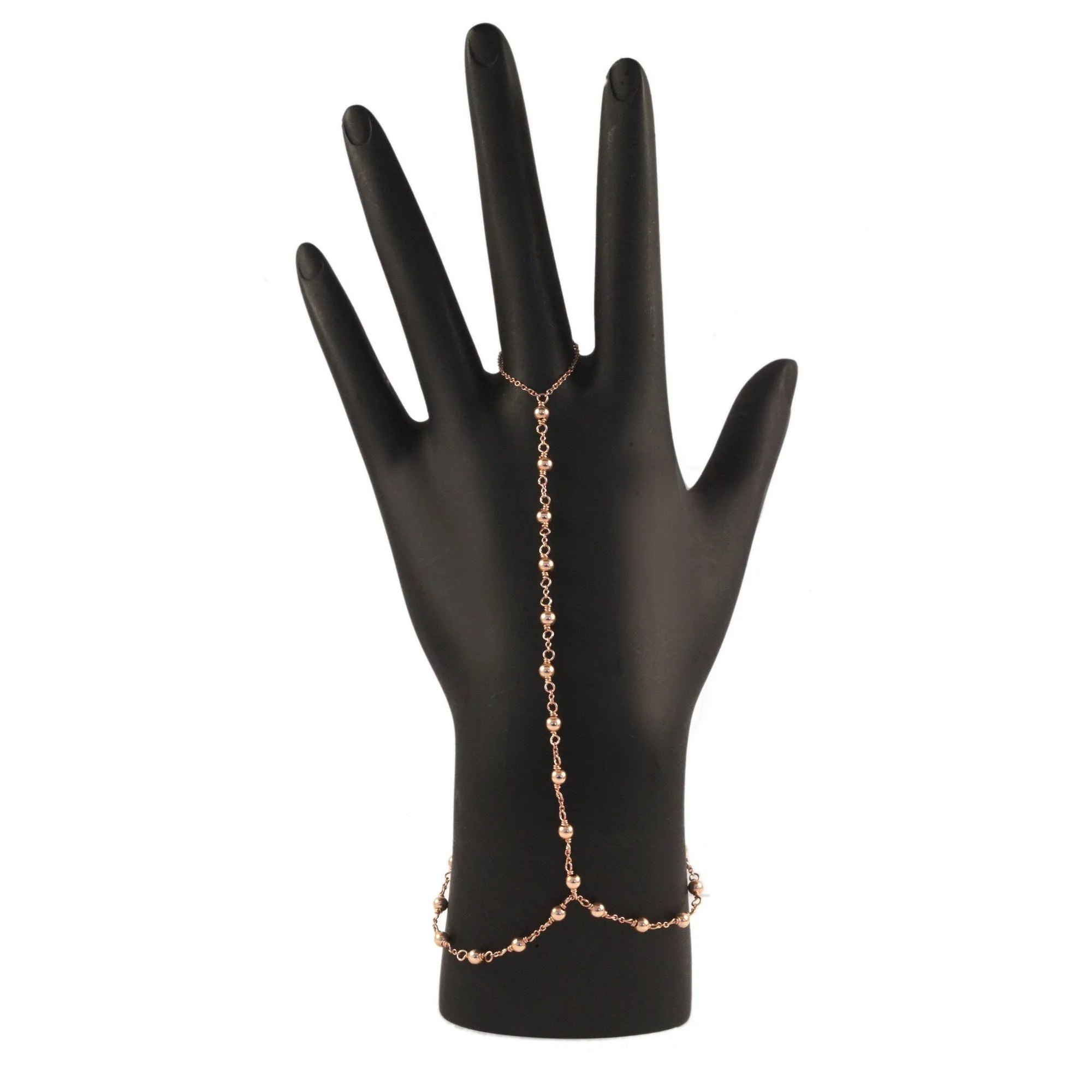 Delicate Beaded Finger Bracelet