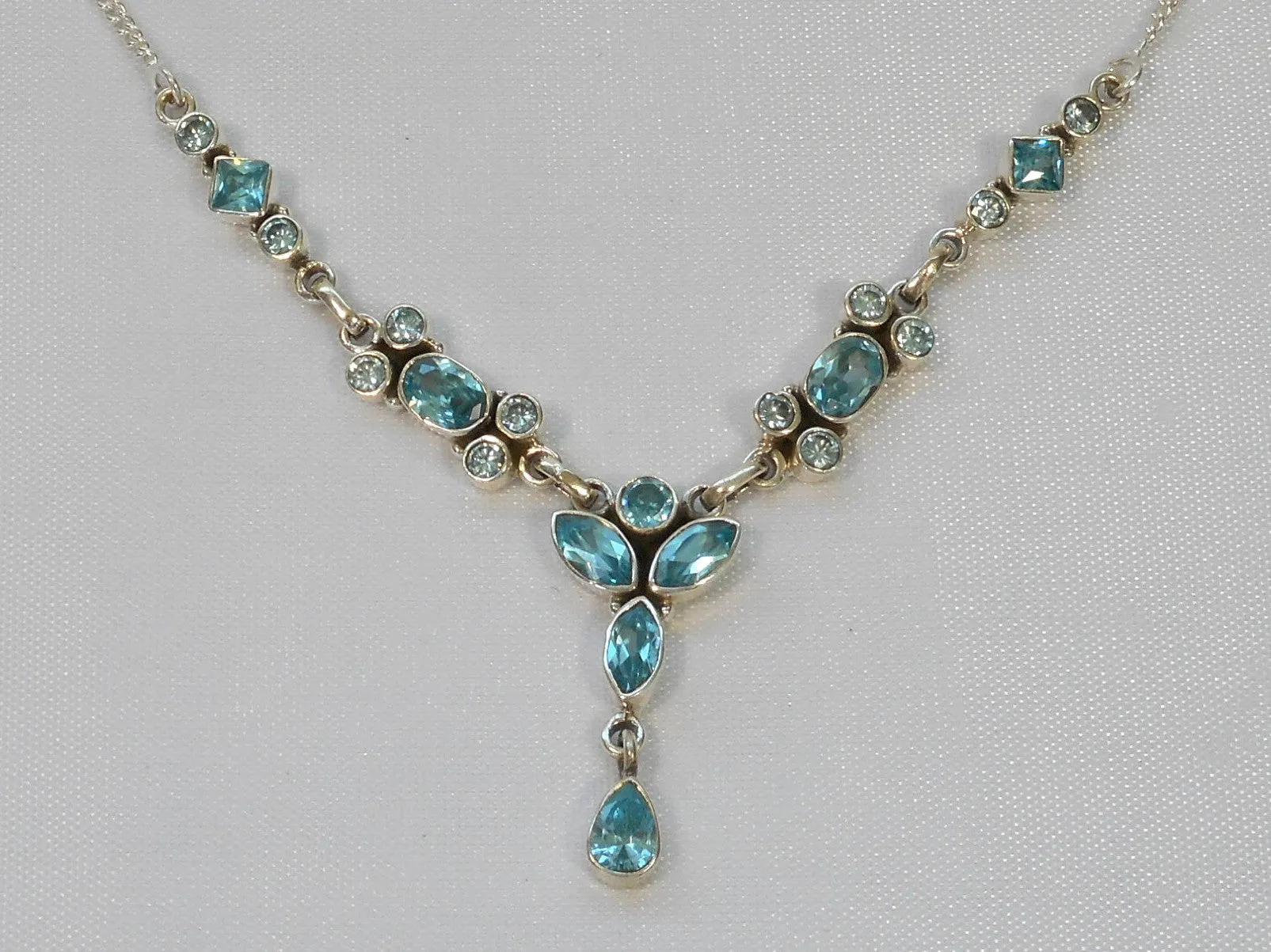 Delicate Blue Topaz Necklace 3