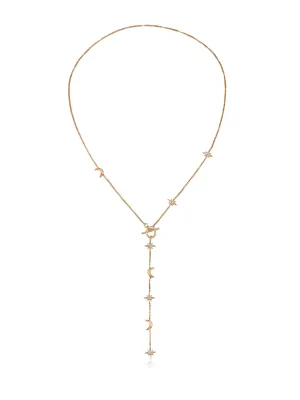 Delicate Celestial Lariat Necklace