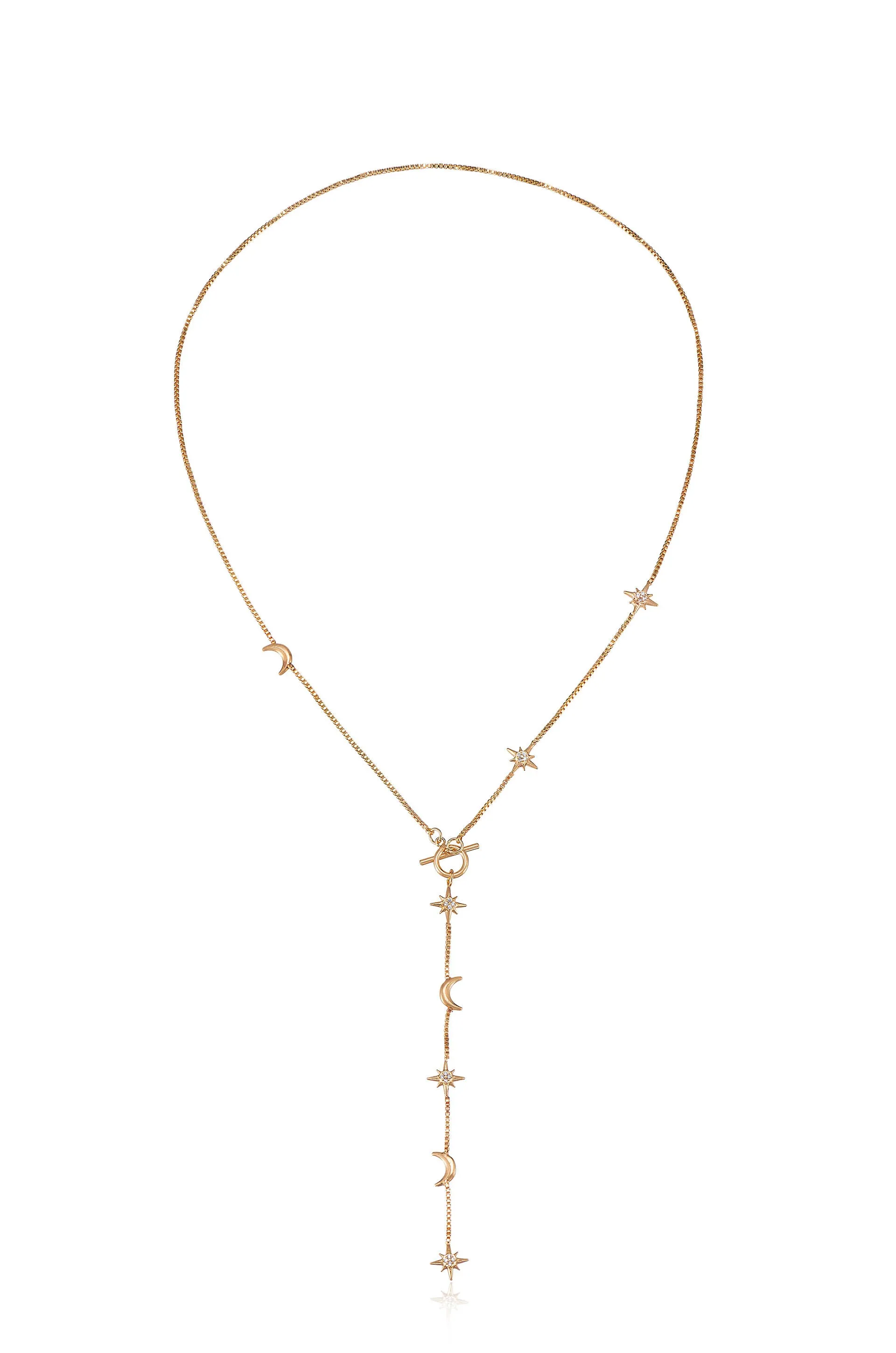 Delicate Celestial Lariat Necklace