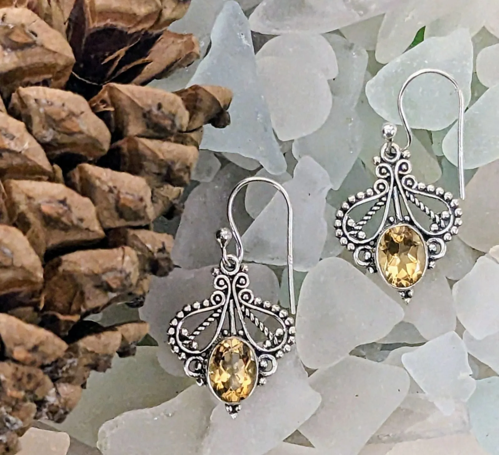 Delicate Citrine Earrings