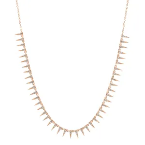 Delicate Diamond Spikes Necklace