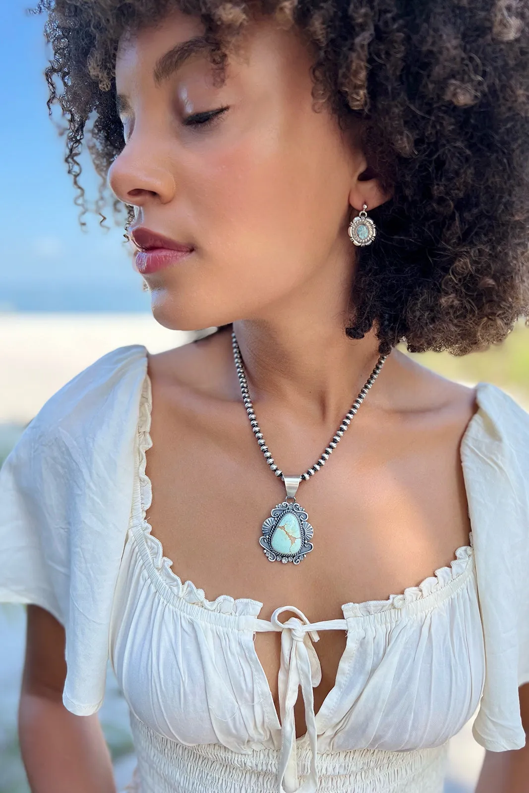 Delicate Dry Creek Turquoise Earrings