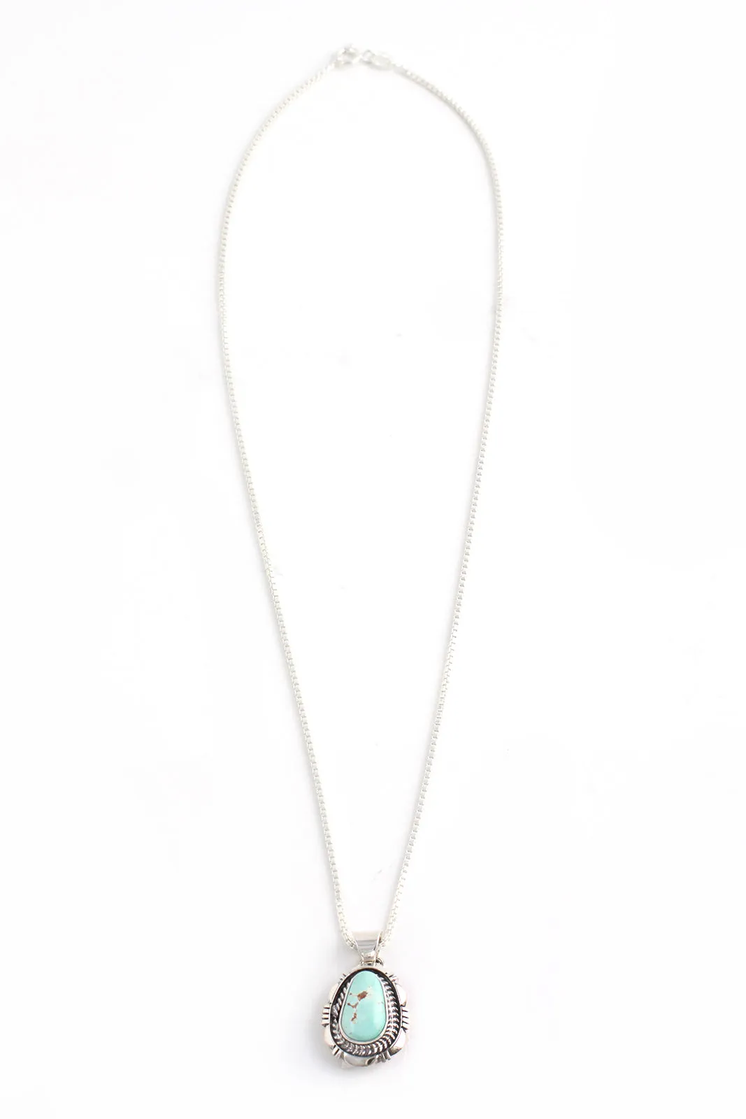 Delicate Dry Creek White Turquoise Pendant