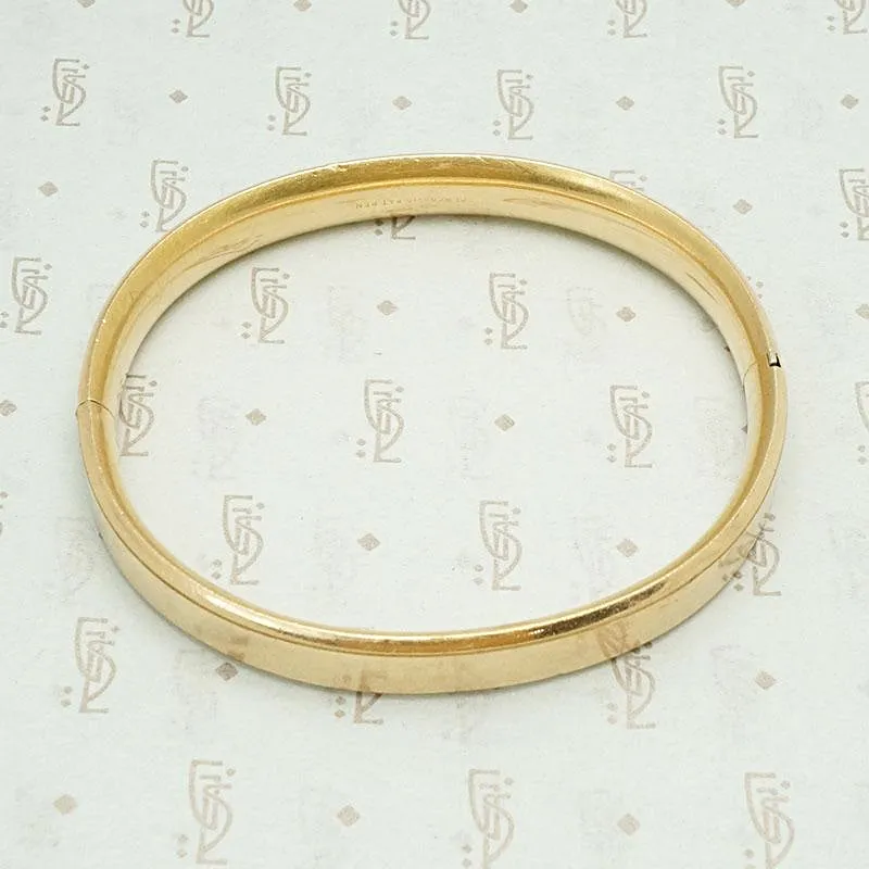 Delicate Floral Engraving Antique Bangle