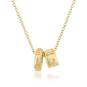 Delicate Gold & Diamond Multi Bead Necklace