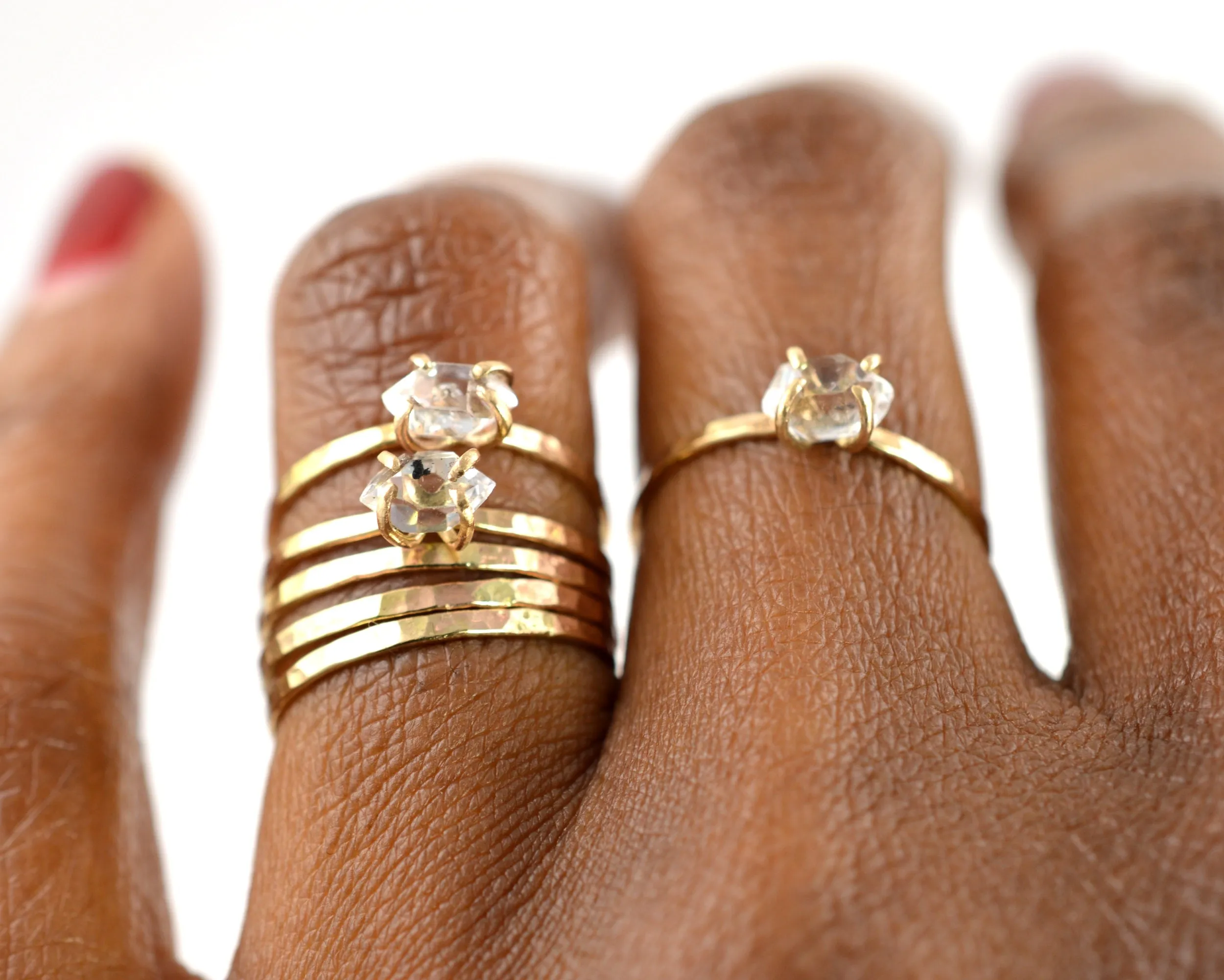 Delicate Herkimer Diamond Ring