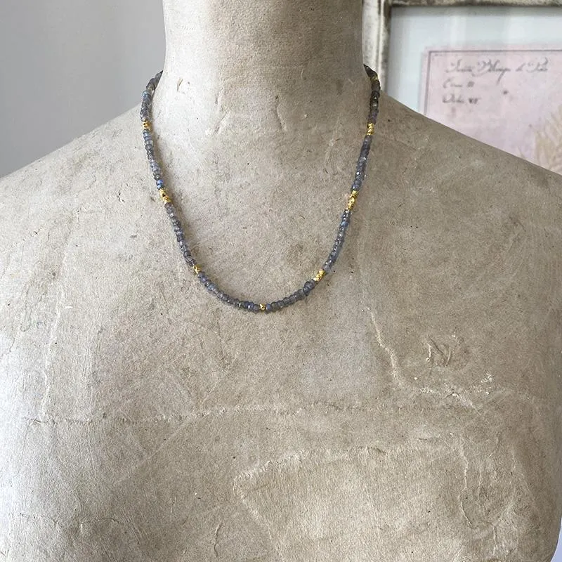 Delicate Labradorite Collar Necklace