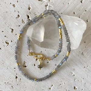 Delicate Labradorite Collar Necklace