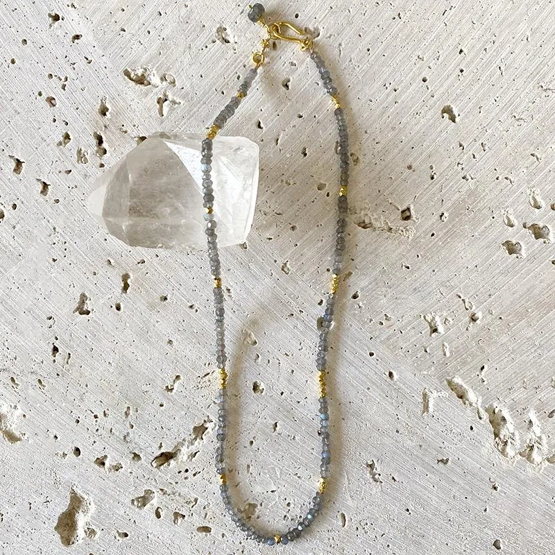 Delicate Labradorite Collar Necklace
