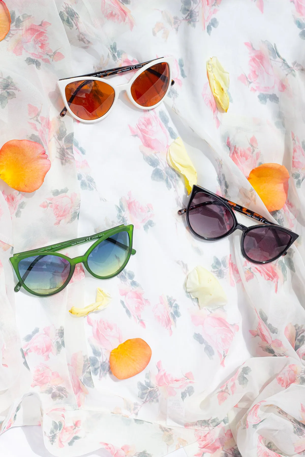 Delicate Large Cat Eye Sunglasses