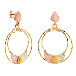 Delicate Loops - Black Hills Gold Earrings