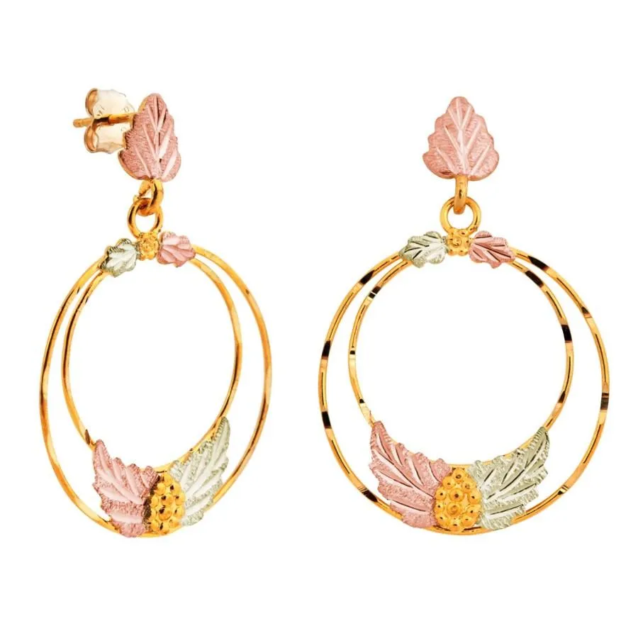 Delicate Loops - Black Hills Gold Earrings