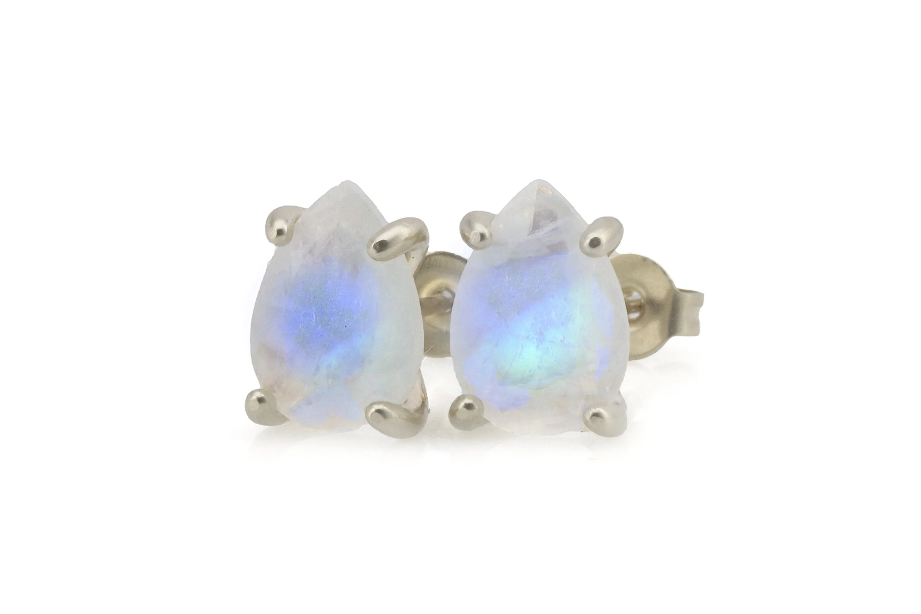 Delicate Moonstone Sterling Silver Earrings