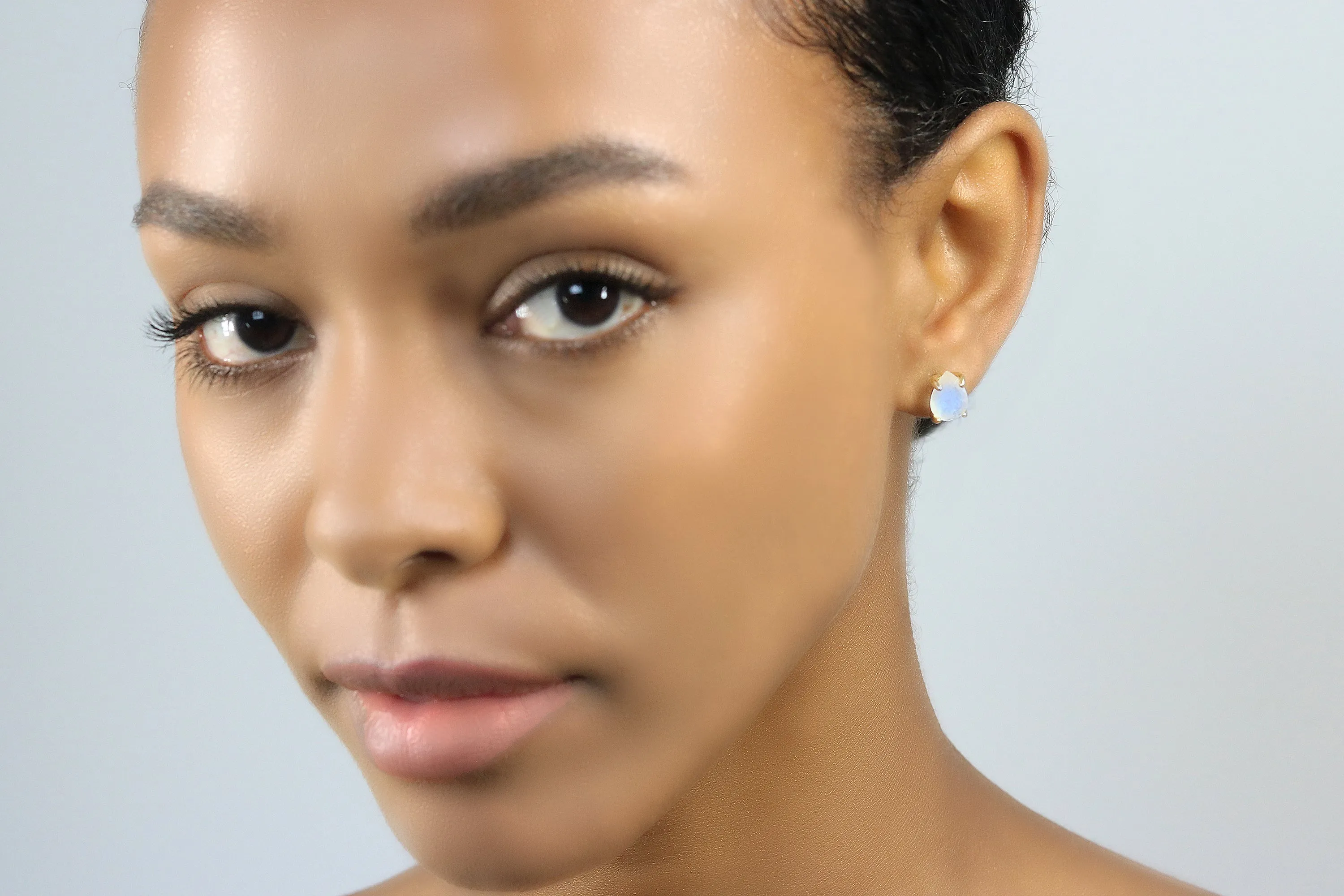 Delicate Moonstone Sterling Silver Earrings