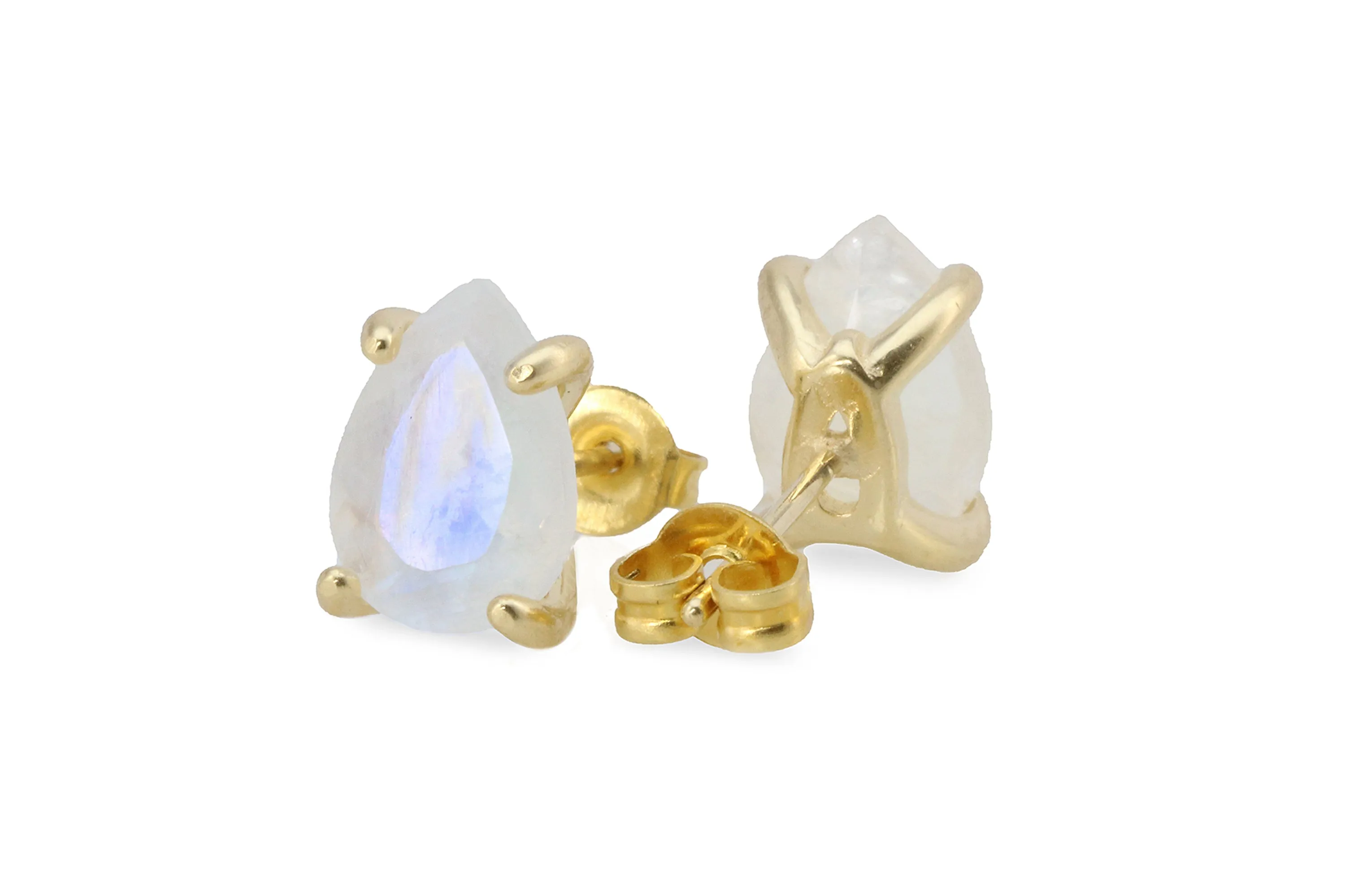 Delicate Moonstone Sterling Silver Earrings