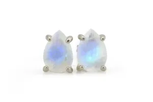 Delicate Moonstone Sterling Silver Earrings
